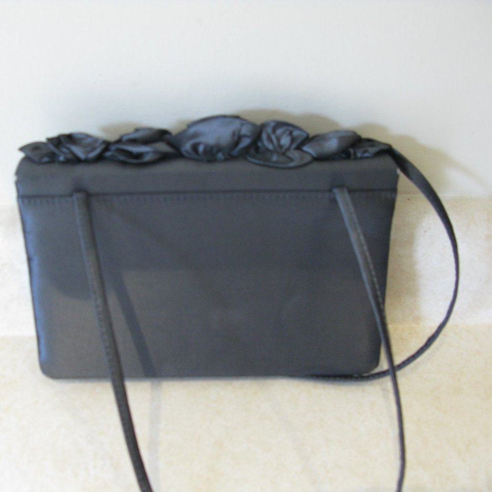 Gray rose evening bag